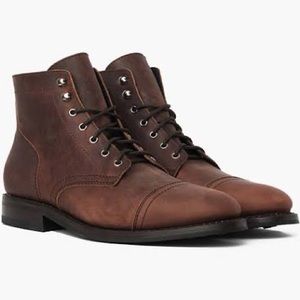 brown Thursdays lace up leather boots